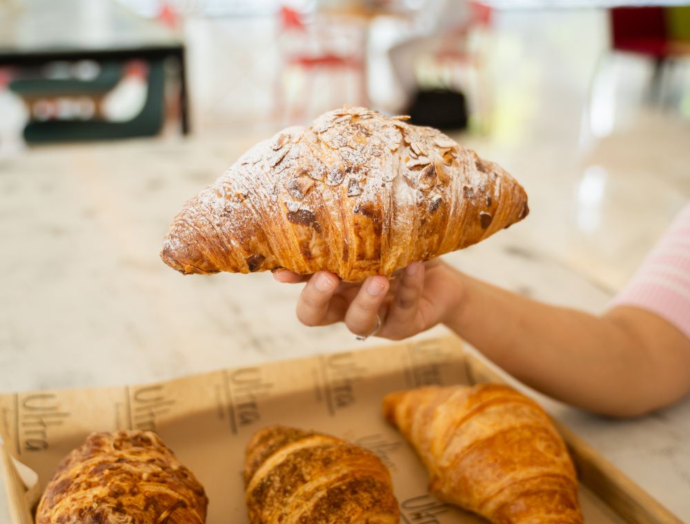 Freshly baked croissants from the Ultra bakery